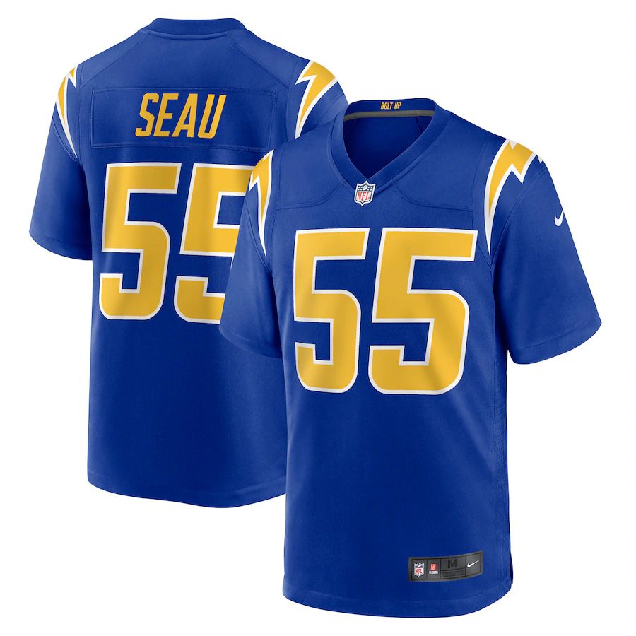 Men Los Angeles Chargers #55 Junior Seau Nike Royal Retired Player Alternate Game NFL Jersey